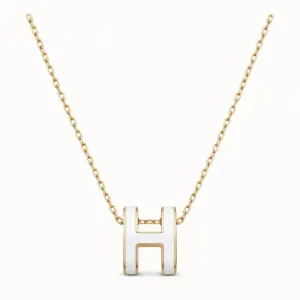 Large White H Clasp Necklace necklace