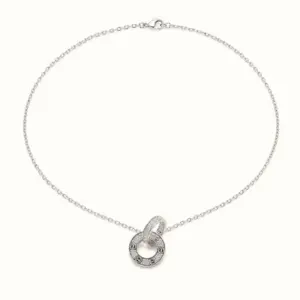 Silver Double Loop Necklace necklace