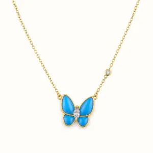 Blue Butterfly Necklace necklace