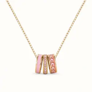 3-Ring Pink Necklace necklace