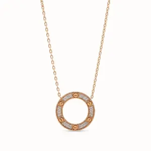 Gold Round Disc Necklace necklace