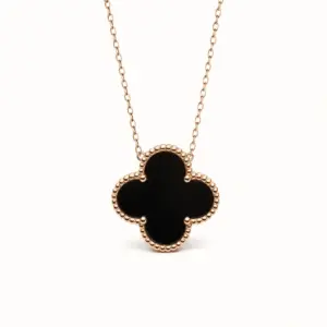 Black Flower Necklace necklace